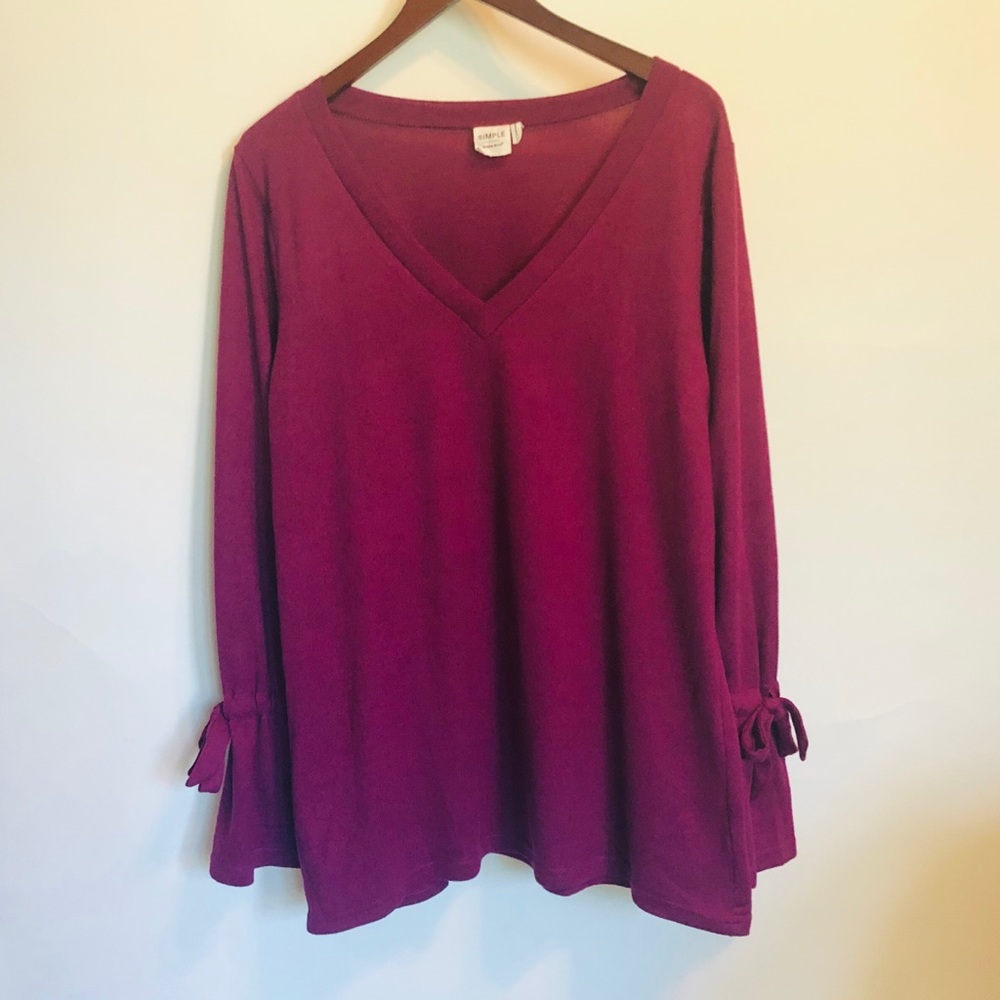 Boho purple long sleeve top